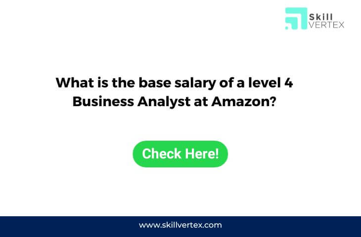 What is the base salary of a level 4 Business Analyst at Amazon?